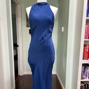 Blue halter top Anthropologie dress